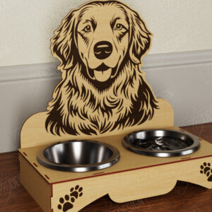 Intra απο ξύλο plywood  Χρώμα wenge 3mm-4mm πάχος - Βάση μπολ τροφής για σκύλους | Θήκη για μπολ φαγητού Δίασταση 30x20 cm INTRAFABR-72988646