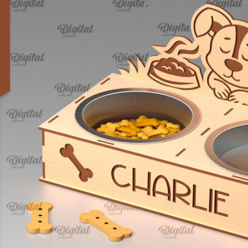 Intra απο ξύλο plywood Χρώμα wenge 3mm-4mm πάχος - Βάση για μπολ τροφής για σκύλους Δίασταση 30x20 cm INTRAFABR-61189369 - Image 1