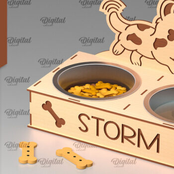 Intra απο ξύλο plywood Χρώμα wenge 3mm-4mm πάχος - Βάση για μπολ τροφής για σκύλους Δίασταση 30x20 cm INTRAFABR-115674906 - Image 1