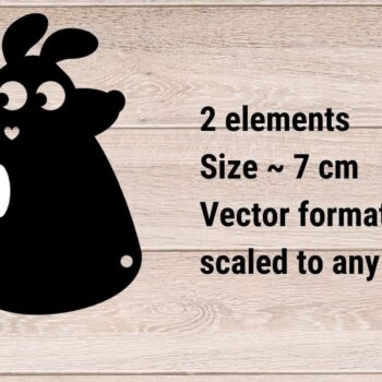 Intra απο ξύλο plywood  Χρώμα wenge 3mm-4mm πάχος - λέιζερ μπρελόκ DOG, Friendship Δίασταση 4x4 cm INTRAFABR-66972218 - Image 2