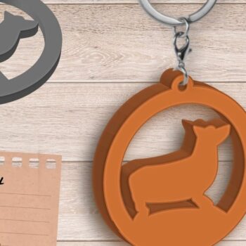 Intra απο ξύλο plywood  Χρώμα wenge 3mm-4mm πάχος - Μπρελόκ για σκύλους , Δώρο Dog Lovers, Γούρι Δίασταση 4x4 cm INTRAFABR-103999742 - Image 1