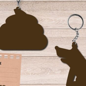 Intra απο ξύλο plywood  Χρώμα wenge 3mm-4mm πάχος - Μπρελόκ για σκύλους , Dog Lovers Gift Δίασταση 3x3 cm INTRAFABR-103999731 - Image 1