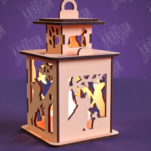 Intra απο ξύλο plywood  Χρώμα wenge 3mm-4mm πάχος - Φανάρι σκύλου | 3D Night Light | Κατοικία Κατοικίδια Δίασταση 20x20 cm INTRAFABR-91889471