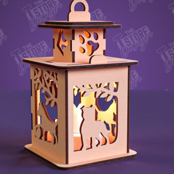 Intra απο ξύλο plywood Χρώμα wenge 3mm-4mm πάχος - Φανάρι σκύλου | 3D Night Light | Κατοικία Κατοικίδια Δίασταση 20x20 cm INTRAFABR-92399593 - Image 1