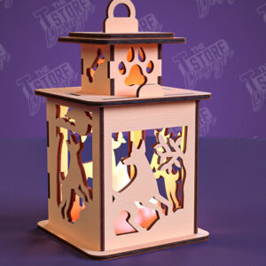 Intra απο ξύλο plywood  Χρώμα wenge 3mm-4mm πάχος - Φανάρι σκύλου | 3D Night Light | Κατοικία Κατοικίδια Δίασταση 20x20 cm INTRAFABR-66970184