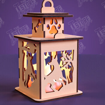 Intra απο ξύλο plywood  Χρώμα wenge 3mm-4mm πάχος - Φανάρι σκύλου | 3D Night Light | Κατοικία Κατοικίδια Δίασταση 20x20 cm INTRAFABR-66970184 - Image 1