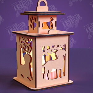 Intra απο ξύλο plywood  Χρώμα wenge 3mm-4mm πάχος - Φανάρι σκύλου | 3D Night Light | Κατοικία Κατοικίδια Δίασταση 20x20 cm INTRAFABR-100840847