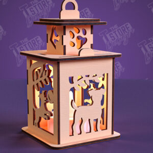 Intra απο ξύλο plywood  Χρώμα wenge 3mm-4mm πάχος - Φανάρι σκύλου | 3D Night Light | Κατοικία Κατοικίδια Δίασταση 20x20 cm INTRAFABR-100841799