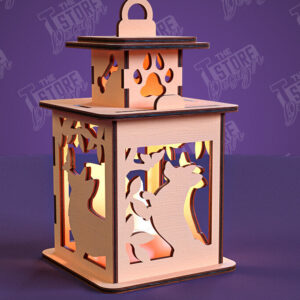 Intra απο ξύλο plywood  Χρώμα wenge 3mm-4mm πάχος - Φανάρι σκύλου | 3D Night Light | Κατοικία Κατοικίδια Δίασταση 20x20 cm INTRAFABR-100845511