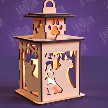 Intra απο ξύλο plywood Χρώμα wenge 3mm-4mm πάχος - Φανάρι σκύλου | 3D Night Light | Κατοικία Κατοικίδια Δίασταση 20x20 cm INTRAFABR-100845511 - Image 1