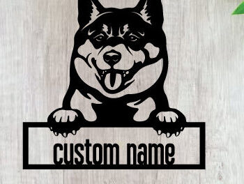 Intra απο ξύλο plywood  Χρώμα wenge 3mm-4mm πάχος - κοπής με λέιζερ σκύλου, τέχνη τοίχου σκύλου Δίασταση 40x50 cm INTRAFABR-100847528 - Image 1