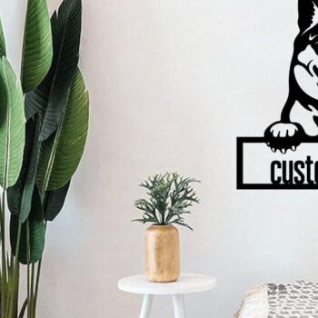 Intra απο ξύλο plywood  Χρώμα wenge 3mm-4mm πάχος - κοπής με λέιζερ σκύλου, τέχνη τοίχου σκύλου Δίασταση 40x50 cm INTRAFABR-100847528 - Image 2