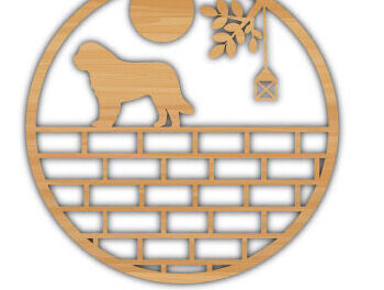 Intra απο ξύλο plywood  Χρώμα wenge 3mm-4mm πάχος - ός τοίχος με λίμα κοπής με λέιζερ σκύλου Δίασταση 40x50 cm INTRAFABR-100839511 - Image 2