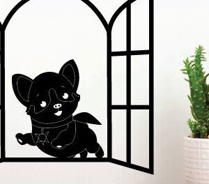 Intra απο ξύλο plywood  Χρώμα wenge 3mm-4mm πάχος - κοπής με λέιζερ σκύλου, τέχνη διακόσμησης τοίχου σκύλου Δίασταση 40x50 cm INTRAFABR-31521263