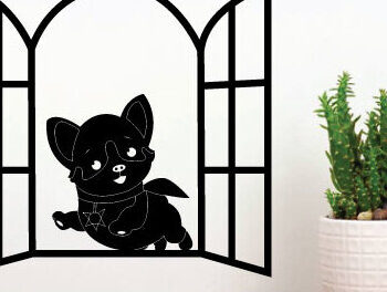 Intra απο ξύλο plywood  Χρώμα wenge 3mm-4mm πάχος - κοπής με λέιζερ σκύλου, τέχνη διακόσμησης τοίχου σκύλου Δίασταση 40x50 cm INTRAFABR-31521263 - Image 1