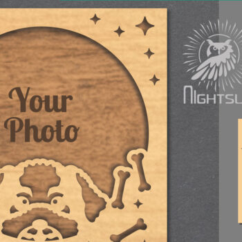 Intra απο ξύλο plywood  Χρώμα wenge 3mm-4mm πάχος - Κορνίζα φωτογραφιών με σκύλου 8 Δίασταση 20x25 cm INTRAFABR-122457528 - Image 1