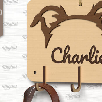 Intra απο ξύλο plywood  Χρώμα wenge 3mm-4mm πάχος - Δέσμη κοπής λέιζερ με λουριά σκύλου Δίασταση 30x20 cm INTRAFABR-101963664 - Image 3