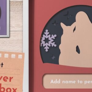 Intra απο ξύλο plywood  Χρώμα wenge 3mm-4mm πάχος - Dog Lover Shadow Box, Puppy Light Box Δίασταση 9x9 cm INTRAFABR-101963686