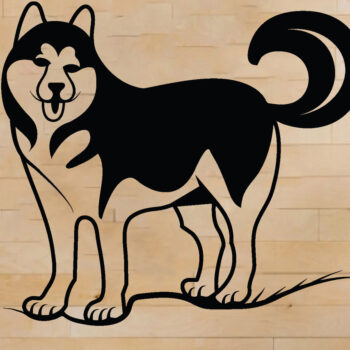 Intra απο ξύλο plywood  Χρώμα wenge 3mm-4mm πάχος - Dog Metal Wall Art, Dog Δίασταση 40x50 cm INTRAFABR-73063852 - Image 1