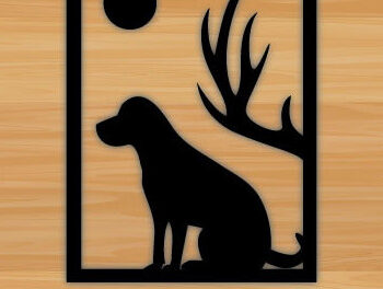 Intra απο ξύλο plywood  Χρώμα wenge 3mm-4mm πάχος - Δέσμη κοπής με λέιζερ ού τοίχου Dog Δίασταση 40x50 cm INTRAFABR-102818071 - Image 4