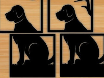 Intra απο ξύλο plywood  Χρώμα wenge 3mm-4mm πάχος - Δέσμη κοπής με λέιζερ ού τοίχου Dog Δίασταση 40x50 cm INTRAFABR-102818071 - Image 6