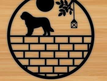 Intra απο ξύλο plywood  Χρώμα wenge 3mm-4mm πάχος - Δέσμη κοπής με λέιζερ ού τοίχου Dog Δίασταση 40x50 cm INTRAFABR-102818071 - Image 9