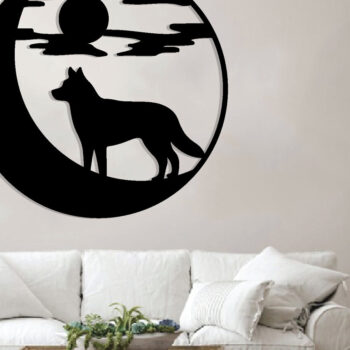 Intra απο ξύλο plywood Χρώμα wenge 3mm-4mm πάχος - με λέιζερ ού τοίχου Dog Δίασταση 40x50 cm INTRAFABR-102835273 - Image 2