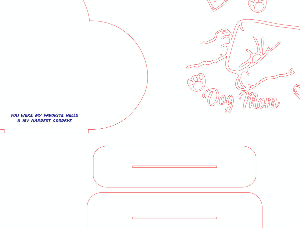 Intra απο ξύλο plywood  Χρώμα wenge 3mm-4mm πάχος - Σύμβολο καρδιάς μαμάς σκύλου Δίασταση 20x20 cm INTRAFABR-122134457