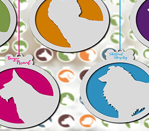 Intra απο ξύλο plywood  Χρώμα wenge 3mm-4mm πάχος - Δέσμη στολίδι για σκύλους , Dog Christmas Δίασταση 6x6 cm INTRAFABR-122246404