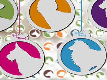 Intra απο ξύλο plywood  Χρώμα wenge 3mm-4mm πάχος - Δέσμη στολίδι για σκύλους , Dog Christmas Δίασταση 6x6 cm INTRAFABR-122246404 - Image 1