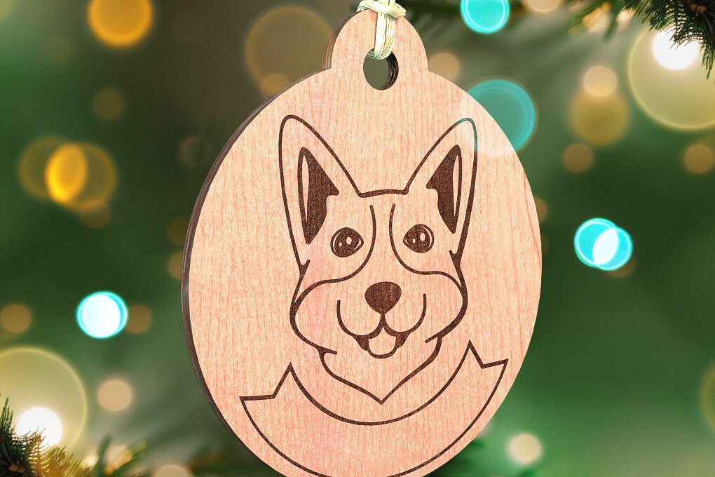 Intra απο ξύλο plywood  Χρώμα wenge 3mm-4mm πάχος - Στολίδι σκύλου με λέιζερ | Λέιζερ σκύλου Δίασταση 6x6 cm INTRAFABR-117539047