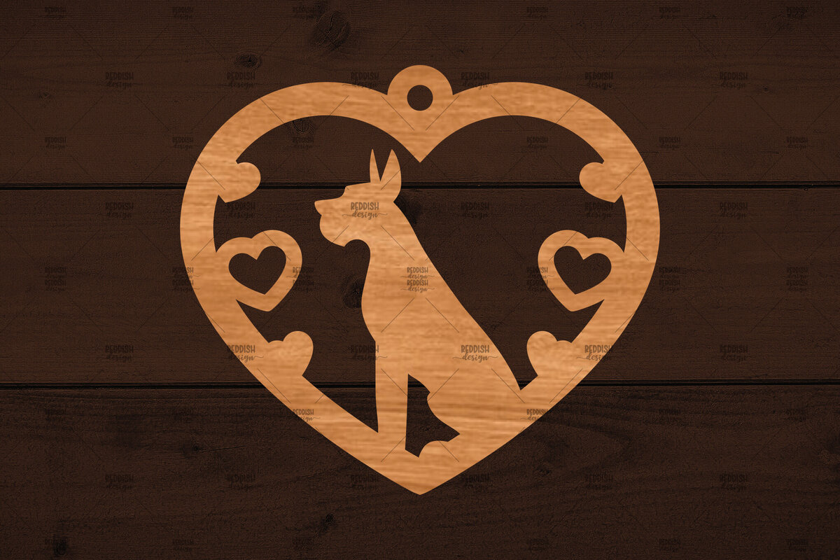 Intra απο ξύλο plywood  Χρώμα wenge 3mm-4mm πάχος - Στολίδι σκύλου , Δίασταση 6x6 cm INTRAFABR-117332889