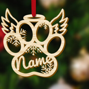 Intra απο ξύλο plywood Χρώμα wenge 3mm-4mm πάχος - Διακόσμηση χριστουγεννιάτικου δέντρου με φτερά αγγέλου Paw Paw Δίασταση 5x4 cm INTRAFABR-123623969 - Image 1