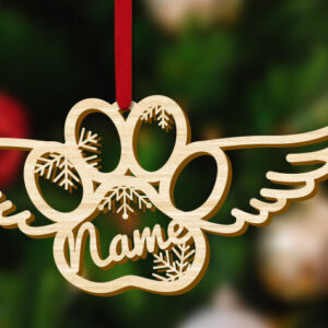 Intra απο ξύλο plywood  Χρώμα wenge 3mm-4mm πάχος - Διακόσμηση χριστουγεννιάτικου δέντρου με φτερά αγγέλου Paw Paw Δίασταση 7x3 cm INTRAFABR-123623973