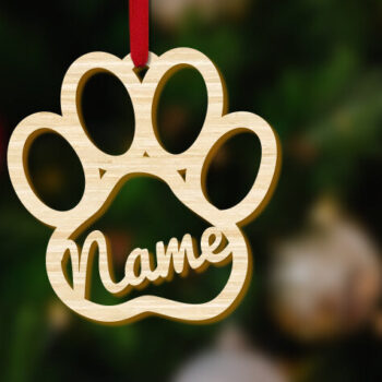 Intra απο ξύλο plywood Χρώμα wenge 3mm-4mm πάχος - Διακόσμηση χριστουγεννιάτικου δέντρου με πόδι σκύλου Δίασταση 15x4 cm INTRAFABR-123623929 - Image 1