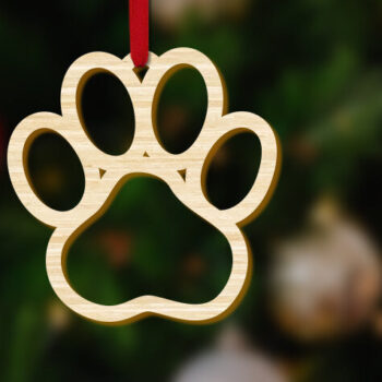 Intra απο ξύλο plywood Χρώμα wenge 3mm-4mm πάχος - Διακόσμηση χριστουγεννιάτικου δέντρου με πόδι σκύλου Δίασταση 15x4 cm INTRAFABR-123623929 - Image 2