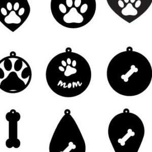 Intra απο ξύλο plywood  Χρώμα wenge 3mm-4mm πάχος - Dog Paw Earring Dog Lover Jewelry Δίασταση 3x3 cm INTRAFABR-91889460