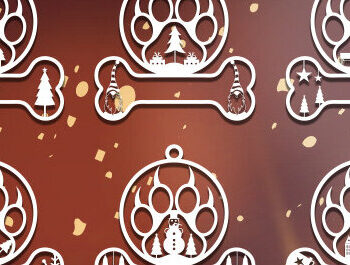 Intra απο ξύλο plywood  Χρώμα wenge 3mm-4mm πάχος - Δέσμη κοπής λέιζερ ποδιών σκύλου Δίασταση 30x20 cm INTRAFABR-104535514 - Image 2