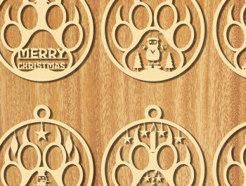 Intra απο ξύλο plywood  Χρώμα wenge 3mm-4mm πάχος - Δέσμη κοπής λέιζερ ποδιών σκύλου Δίασταση 30x20 cm INTRAFABR-104535514 - Image 3