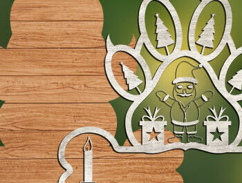 Intra απο ξύλο plywood  Χρώμα wenge 3mm-4mm πάχος - Δέσμη κοπής λέιζερ ποδιών σκύλου Δίασταση 30x20 cm INTRAFABR-104535480 - Image 7