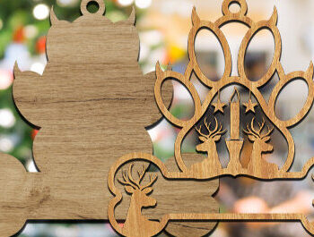 Intra απο ξύλο plywood  Χρώμα wenge 3mm-4mm πάχος - Δέσμη κοπής λέιζερ ποδιών σκύλου Δίασταση 30x20 cm INTRAFABR-104535480 - Image 9