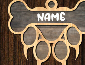 Intra απο ξύλο plywood  Χρώμα wenge 3mm-4mm πάχος - Δέσμη κοπής λέιζερ ποδιών σκύλου Δίασταση 30x20 cm INTRAFABR-94069881 - Image 2