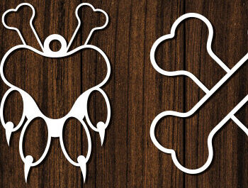 Intra απο ξύλο plywood  Χρώμα wenge 3mm-4mm πάχος - Δέσμη κοπής λέιζερ ποδιών σκύλου Δίασταση 30x20 cm INTRAFABR-94069881 - Image 4