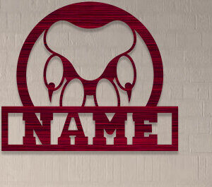 Intra απο ξύλο plywood  Χρώμα wenge 3mm-4mm πάχος - Σήμα ονόματος ποδιού σκύλου Δίασταση 30x20 cm INTRAFABR-92148719