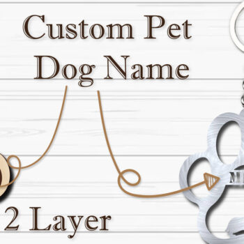 Intra απο ξύλο plywood  Χρώμα wenge 3mm-4mm πάχος - Στολίδι για σκύλους Corgi Δίασταση 4x4 cm INTRAFABR-92813127 - Image 2