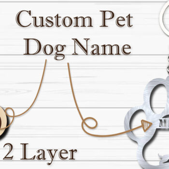 Intra απο ξύλο plywood  Χρώμα wenge 3mm-4mm πάχος - Στολίδι με πόδι σκύλου Dachshund Δίασταση 4x4 cm INTRAFABR-75812721 - Image 2