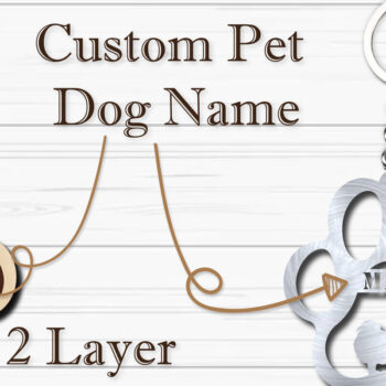 Intra απο ξύλο plywood  Χρώμα wenge 3mm-4mm πάχος - Στολίδι για σκύλους Pomeranian Δίασταση 4x4 cm INTRAFABR-92549628 - Image 2