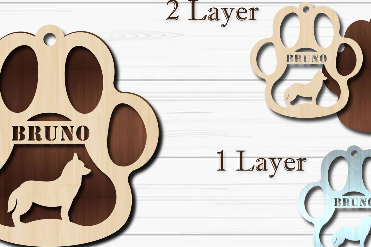 Intra απο ξύλο plywood  Χρώμα wenge 3mm-4mm πάχος - Στολίδι για σκύλους Siberian Husky Δίασταση 4x4 cm INTRAFABR-99394298