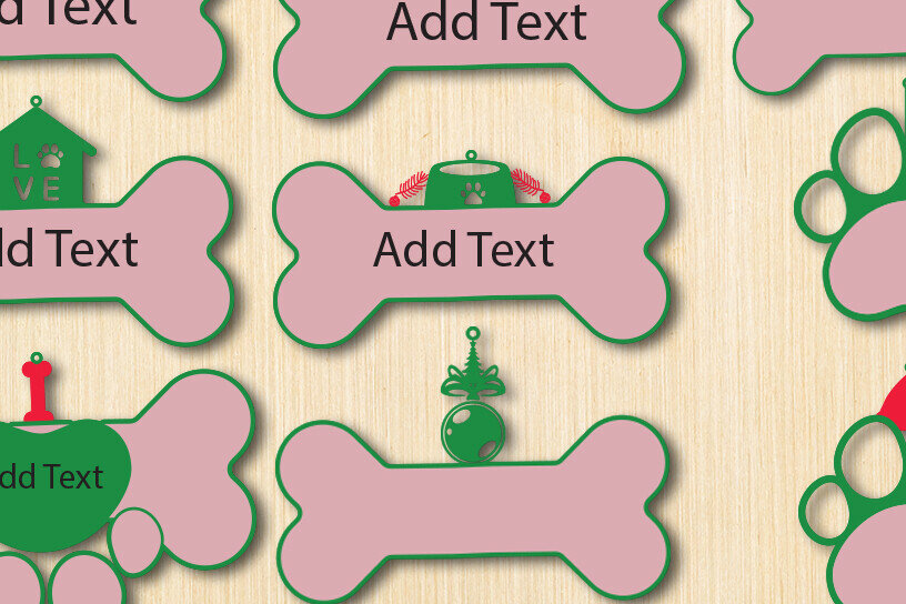 Intra απο ξύλο plywood  Χρώμα wenge 3mm-4mm πάχος - Χριστουγεννιάτικο στολίδι Dog Paw Pet Δίασταση 15x18 cm INTRAFABR-112212666