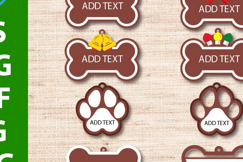 Intra απο ξύλο plywood  Χρώμα wenge 3mm-4mm πάχος - Χριστουγεννιάτικο στολίδι Dog Paw Pet Δίασταση 3x3 cm INTRAFABR-94702393